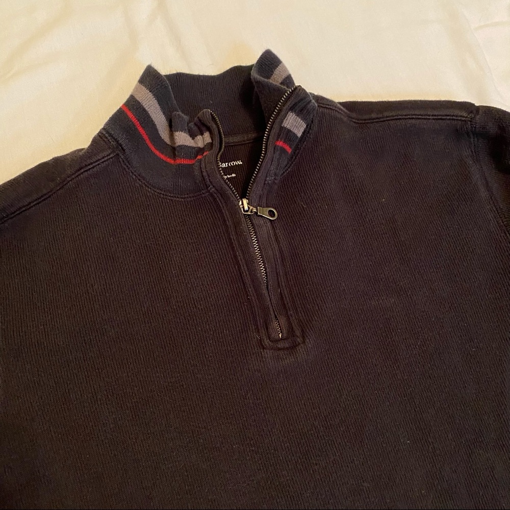 Black Zipper Neck Top - Picture 4 of 6